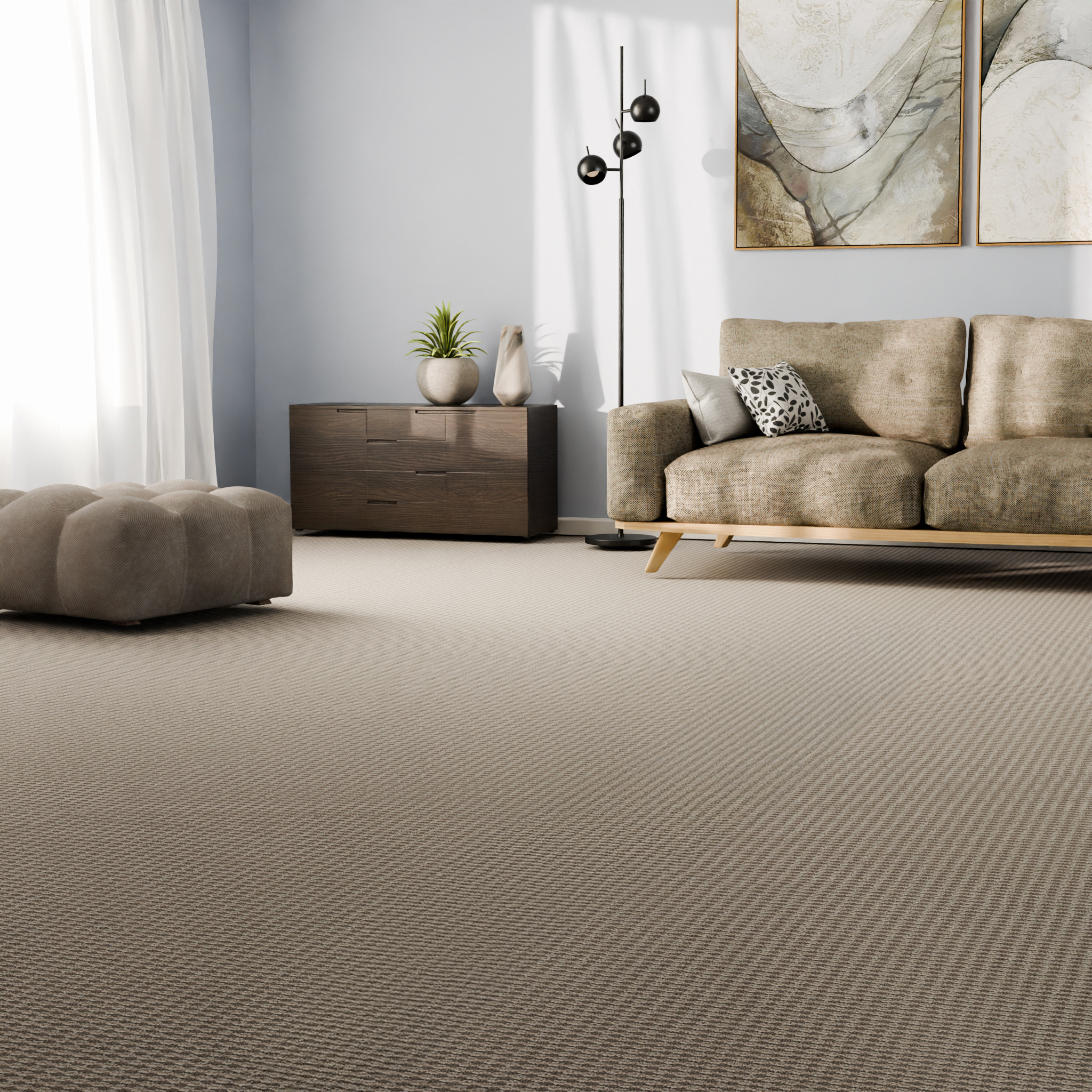 Изображение товара Ковровое покрытие "Парнас", 3 м, серый, бербер, Россия, износостойкий