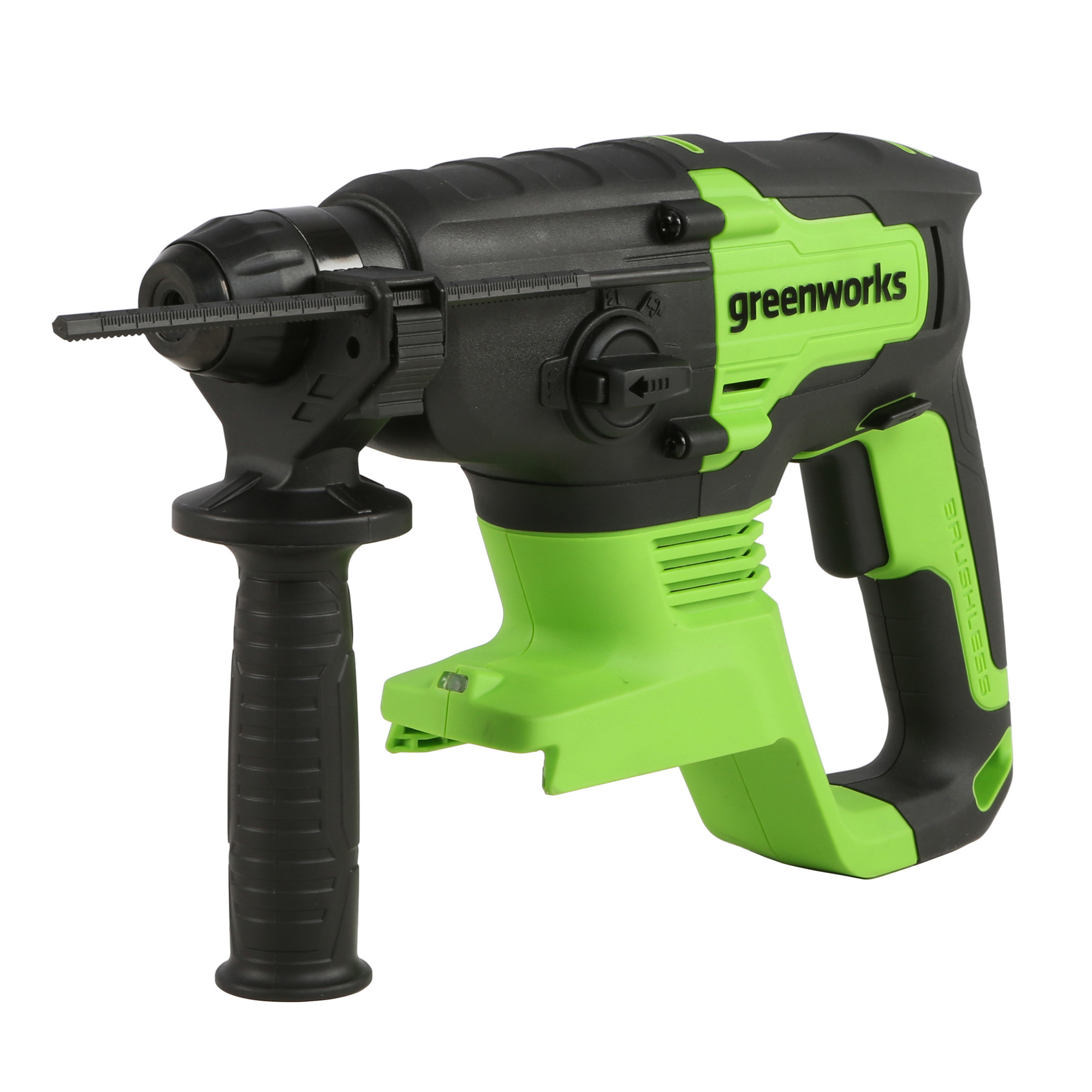 Изображение товара Перфоратор аккумуляторный Greenworks GD24SDS2 24 В бесщёточный мощный