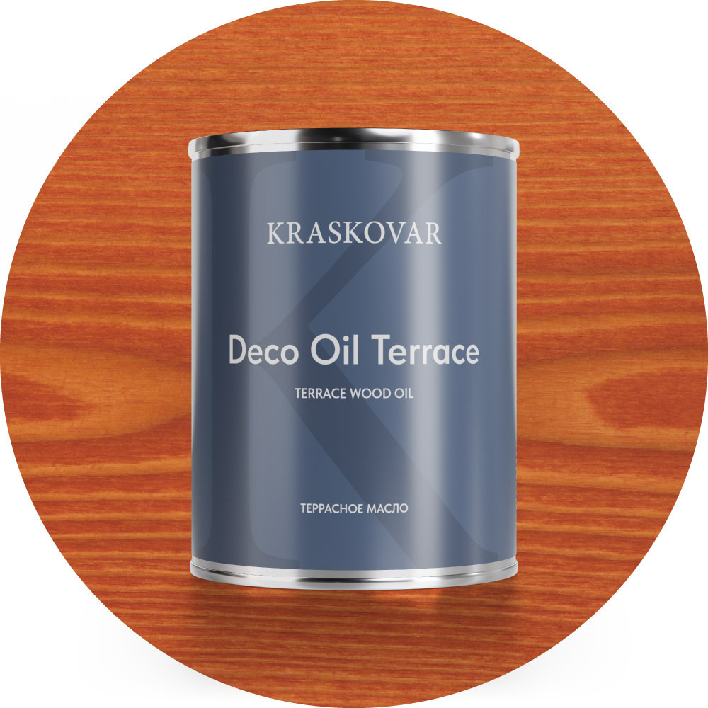 Изображение товара Масло террасное Kraskovar цвет махагон 0.75л