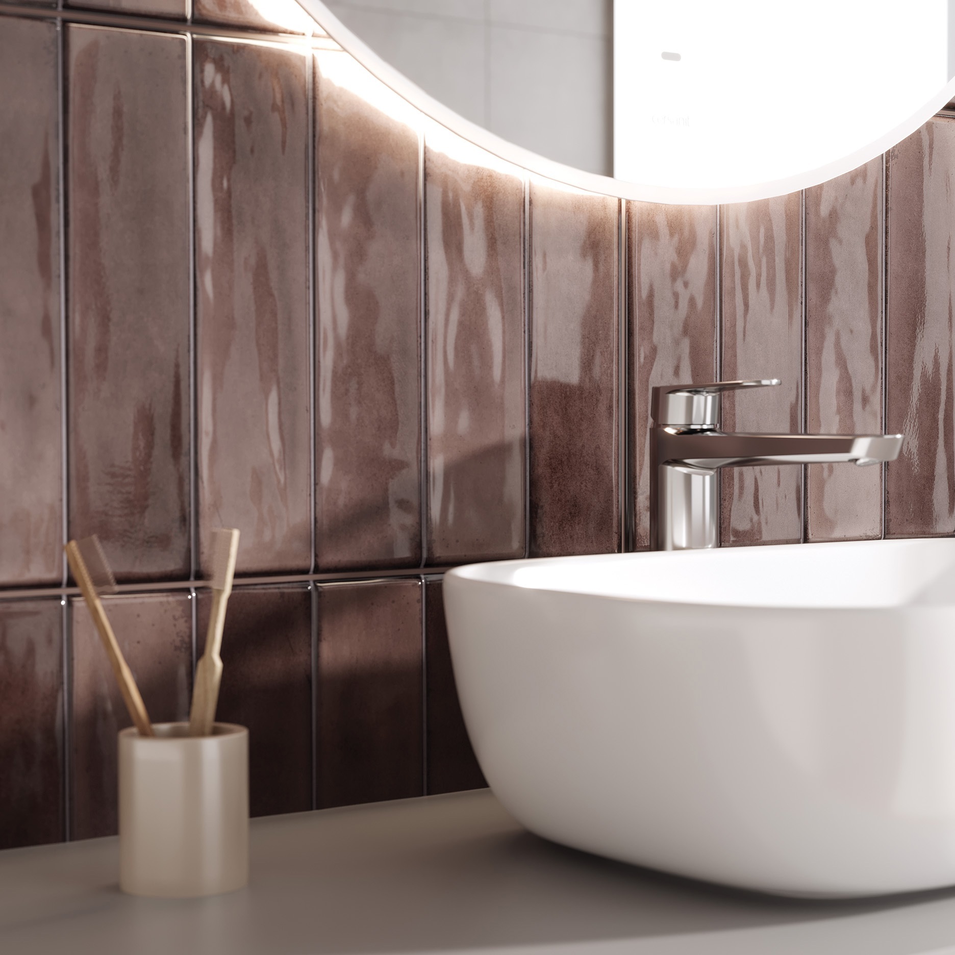 Изображение товара Настенная плитка KREAFORTA Cascada 29.8x59.8 1.425м цвет матовая коричневый