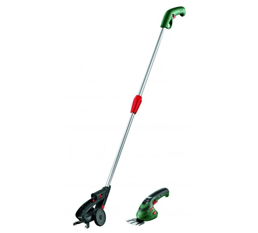 Изображение товара Аккумуляторные ножницы Bosch Isio 3 с телескопической штангой для травы и кустов