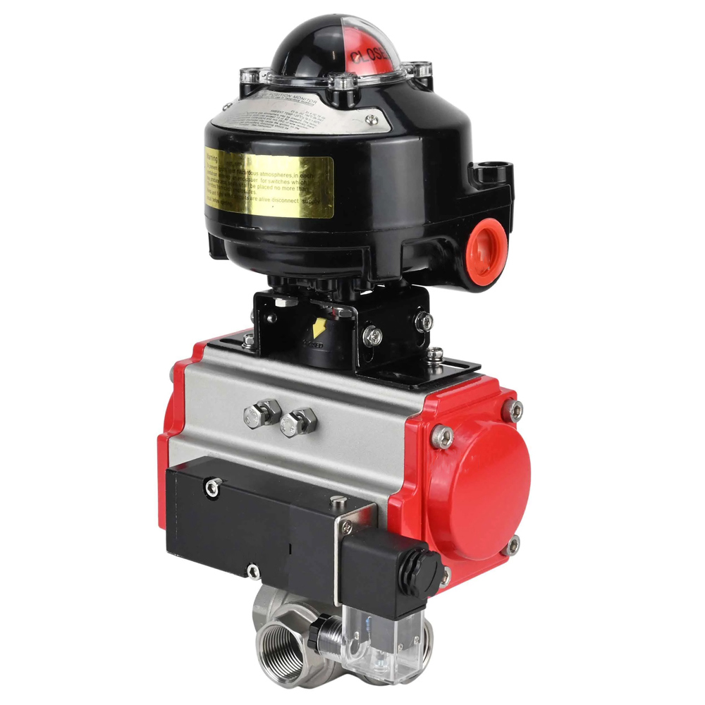 Изображение товара Кран шаровой DN.ru DN.RU SS316 пневмопривод 63 бар 3/4"