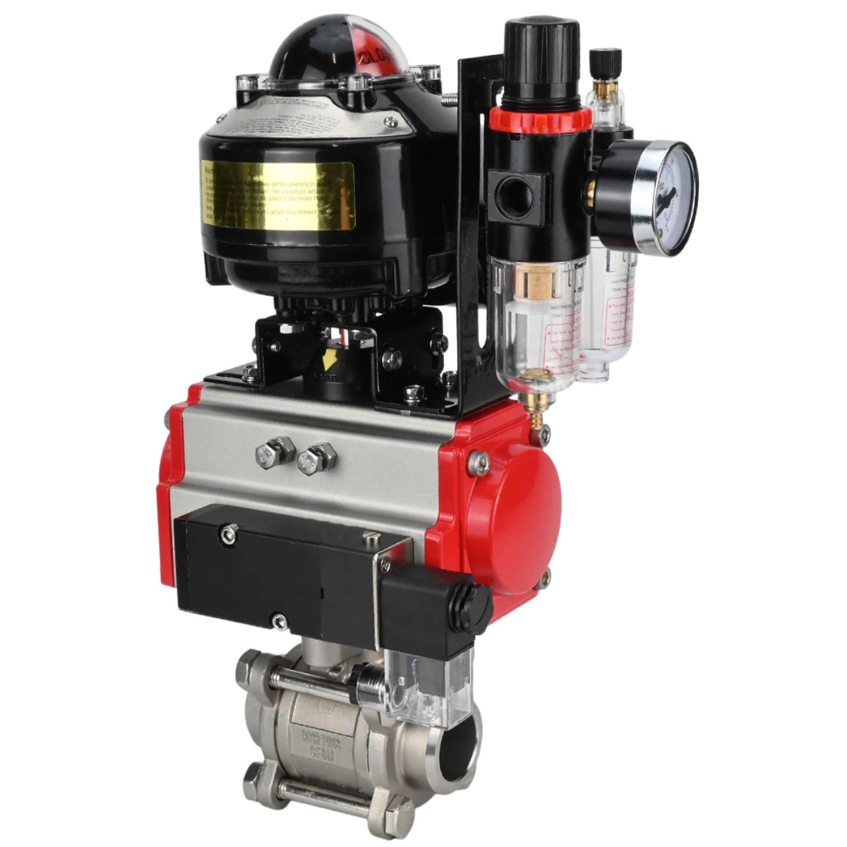 Изображение товара Кран шаровой DN.RU 316.200-ISO Полнопроходной с пневмоприводом