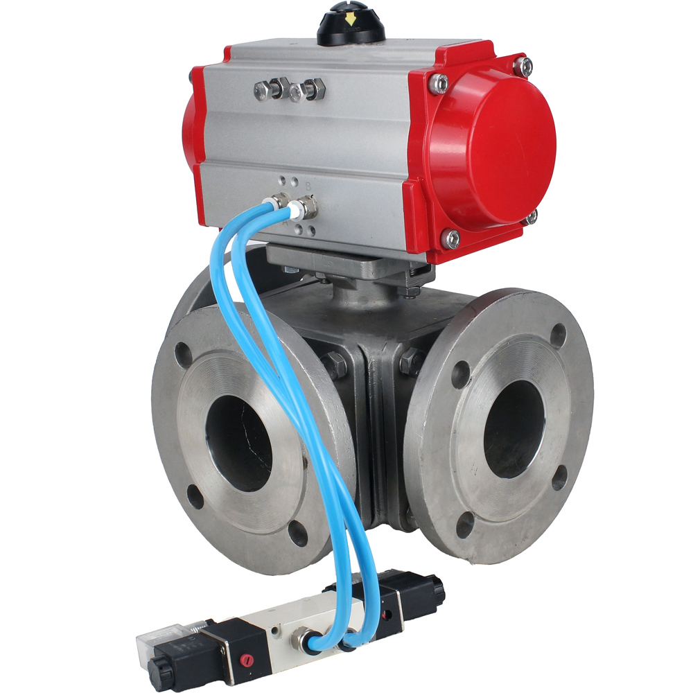 Изображение товара Кран шаровой DN.RU D160-32358 DN20 PN16 с пневмоприводом
