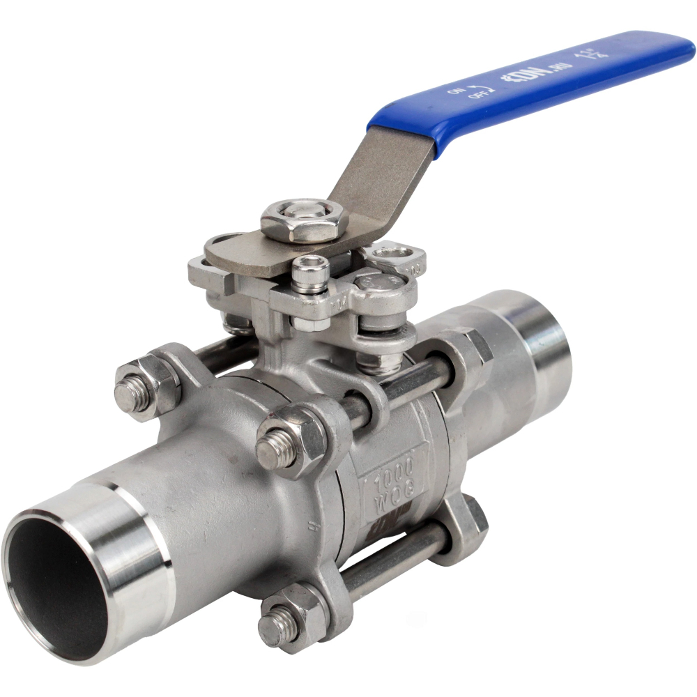 Изображение товара Кран шаровой DN100 PN16 из нержавейки ручной DN.RU