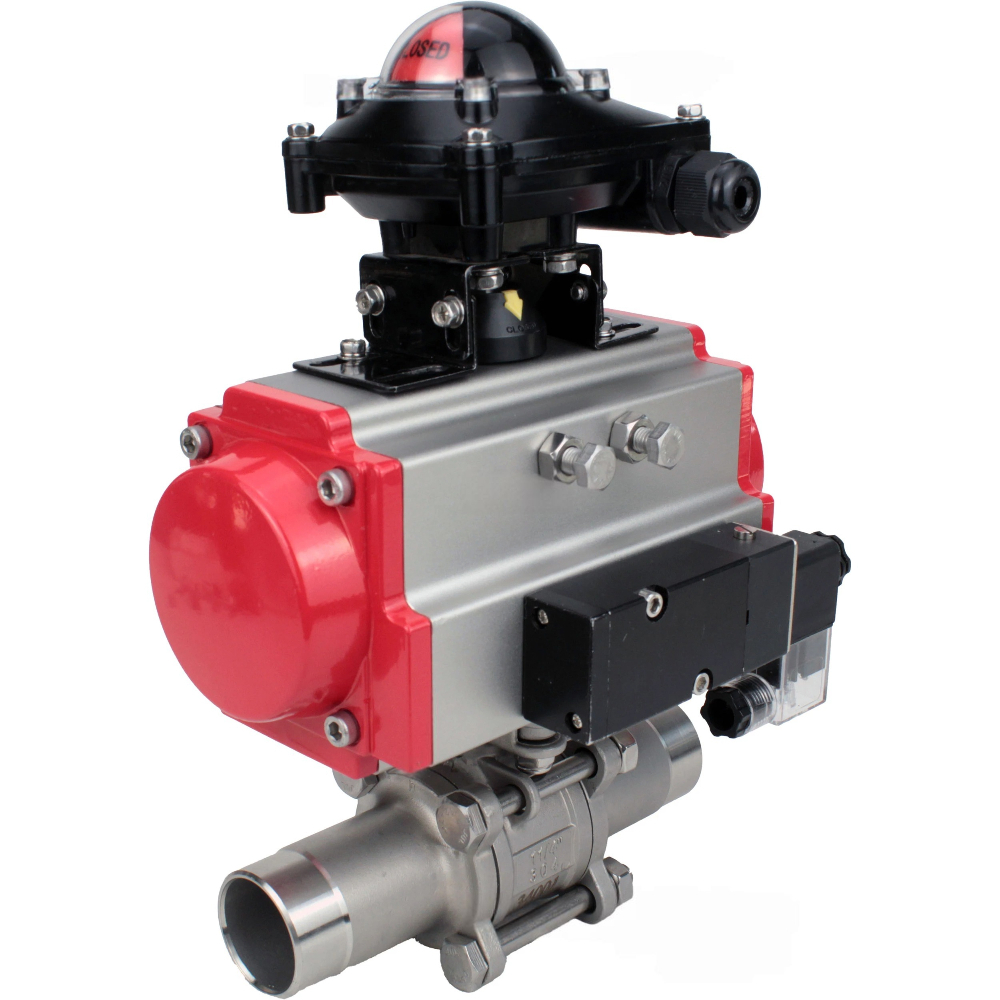 Изображение товара Кран шаровой DN.ru D160-53845 DN20 PN63 с пневмоприводом