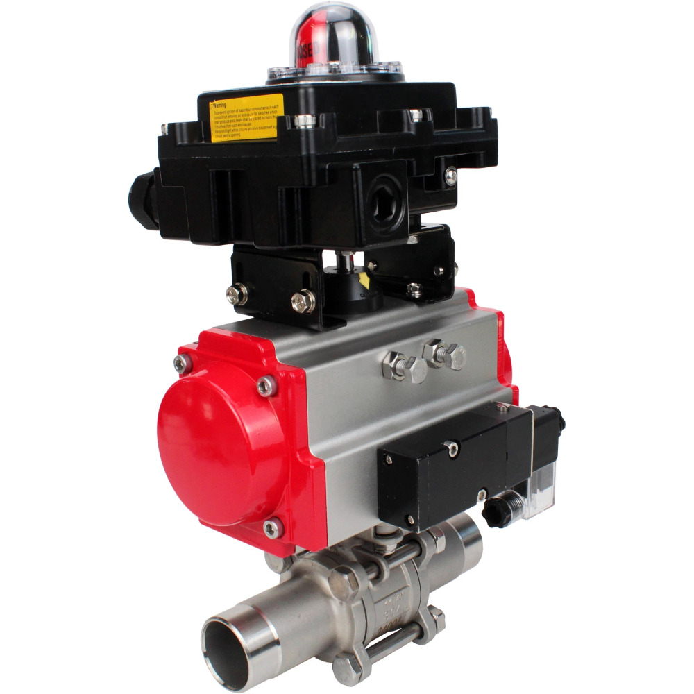 Изображение товара Кран шаровой DN.RU D160-53864 DN10 PN63 с пневмоприводом