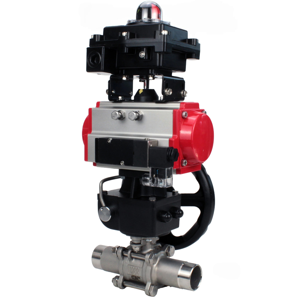 Изображение товара Кран шаровой DN.ru D160-53936 DN100 PN16 с пневмоприводом