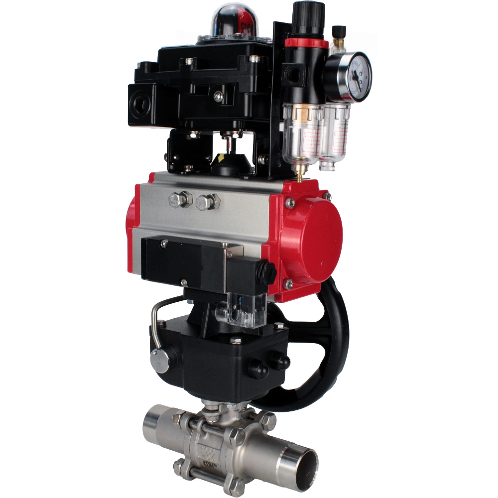 Изображение товара Кран шаровой DN150 PN16 с пневмоприводом DN.RU