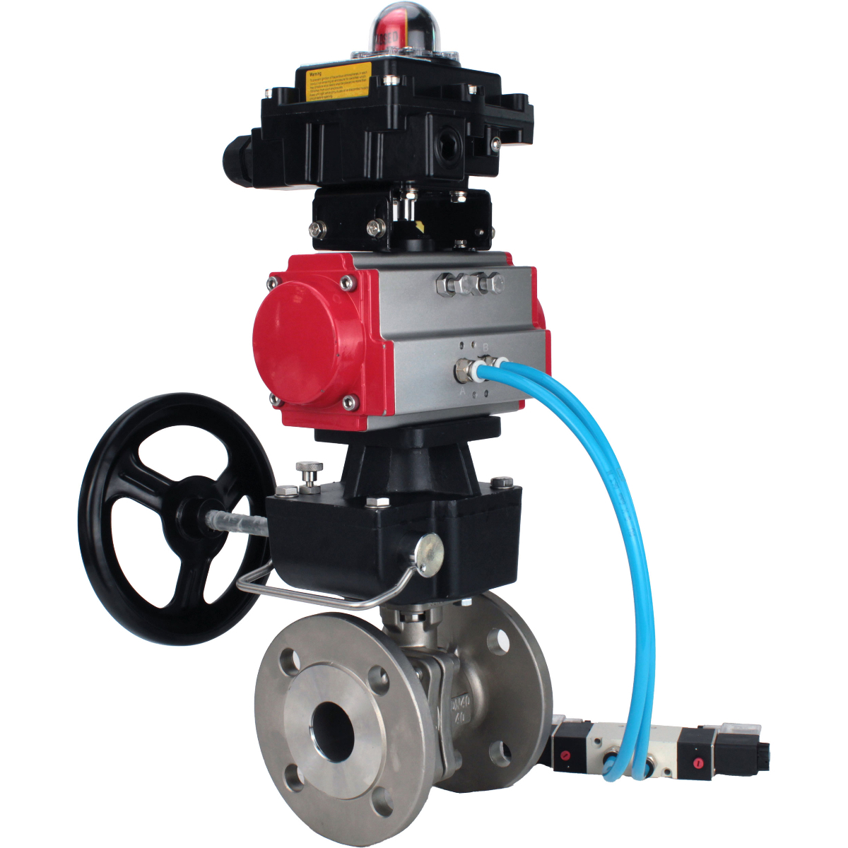 Изображение товара Кран шаровой DN32 DN.RU с пневмоприводом, нерж. сталь, PN40, 1/2"