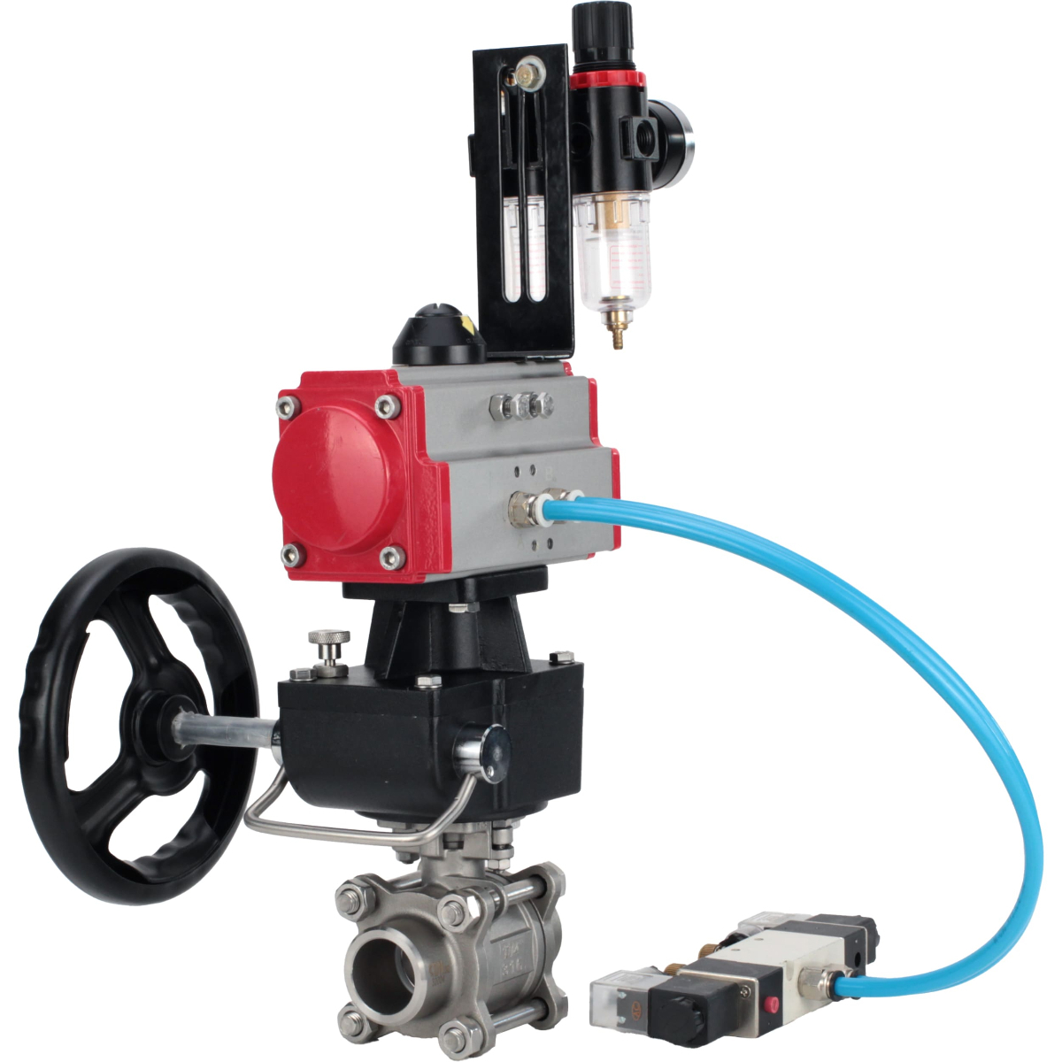 Изображение товара Кран шаровой прямой DN50 DN.ru 316.200-ISO с пневмоприводом