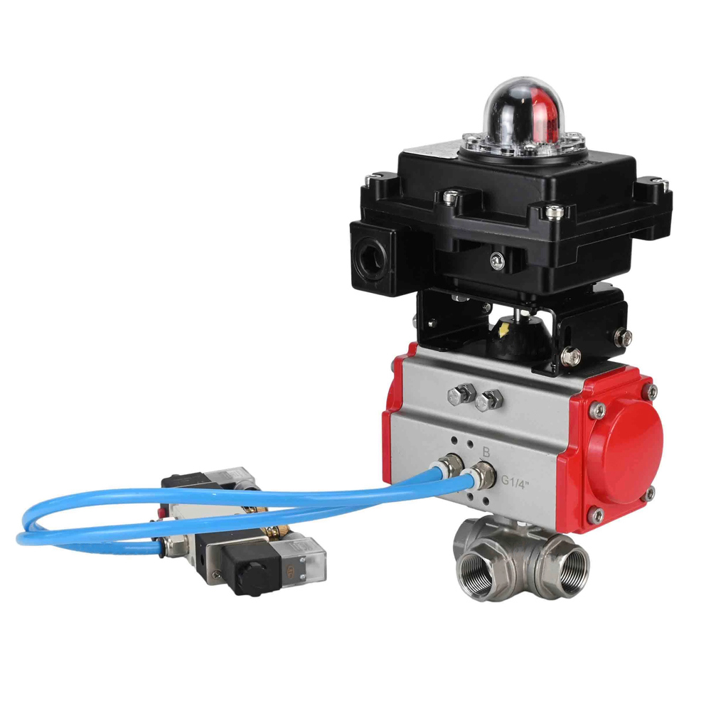 Изображение товара Кран шаровой DN32 PN63 с пневмоприводом из SS316, DN.RU Изображение товара Кран шаровой DN32 PN63 с пневмоприводом из SS316, DN.RU