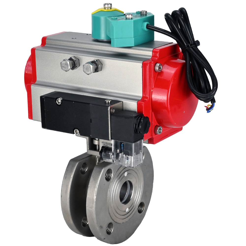 Изображение товара Кран шаровой DN32 D160-62584 DN.RU с пневмоприводом, нержавеющая сталь