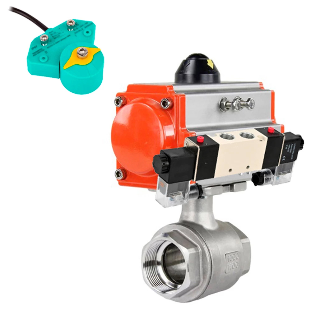 Изображение товара Кран шаровой DN10 PN63 с пневмоприводом DN.RU