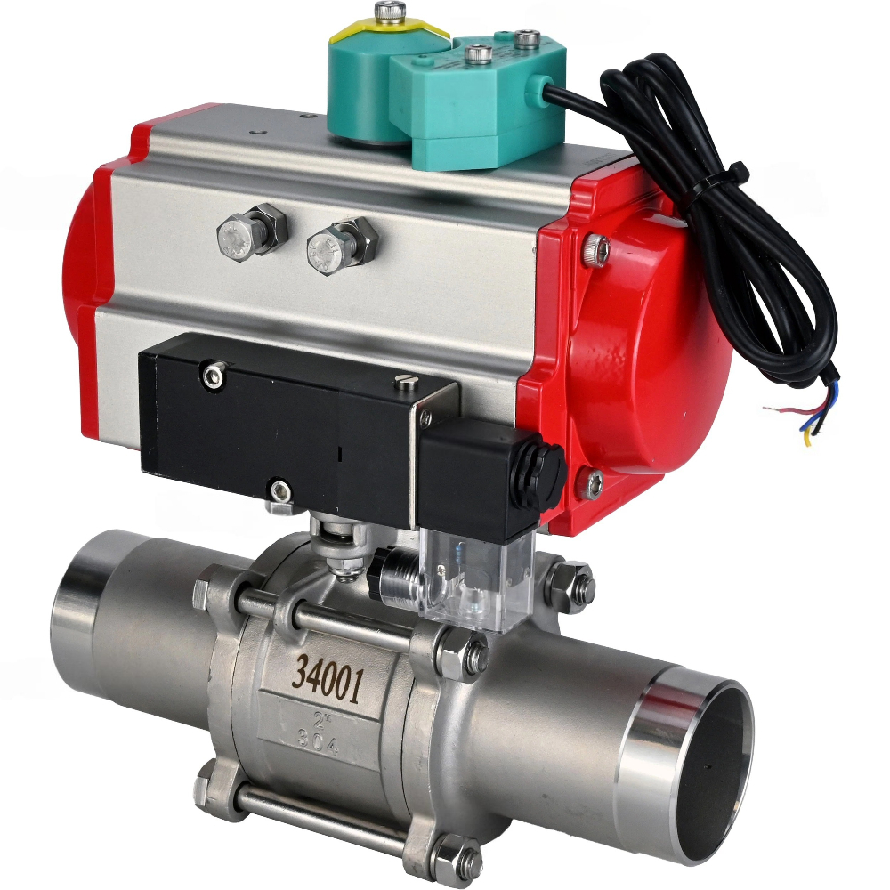 Изображение товара Кран шаровой DN.RU D160-62805 DN10 PN63 с пневмоприводом