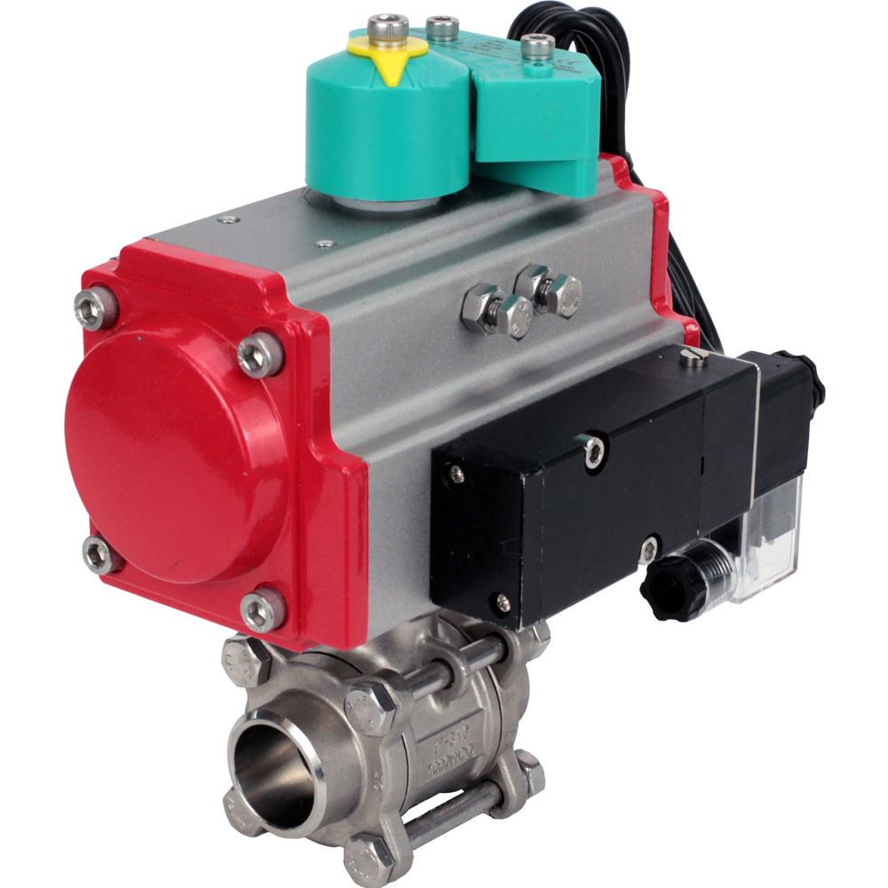 Изображение товара Кран шаровой DN.RU D160-62865 DN10 PN63 с пневмоприводом