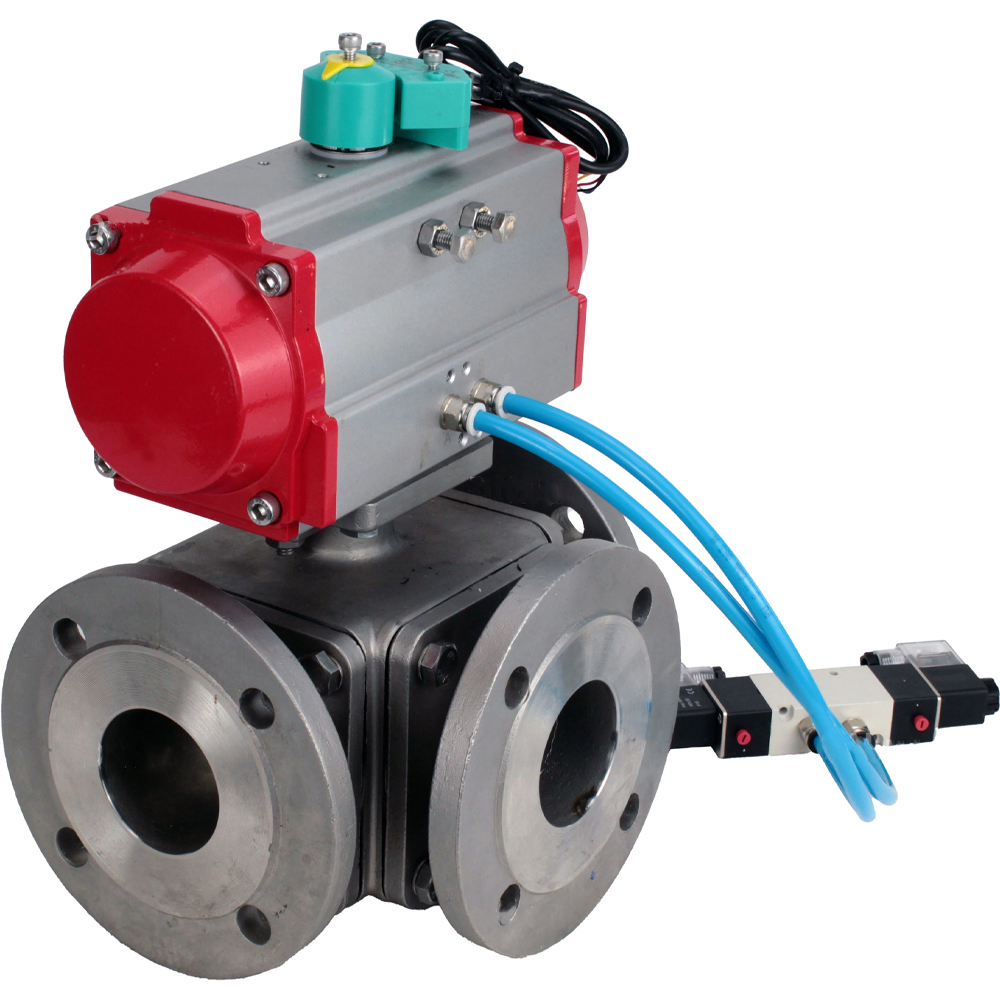 Изображение товара Кран шаровой DN65 DN.RU с пневмоприводом