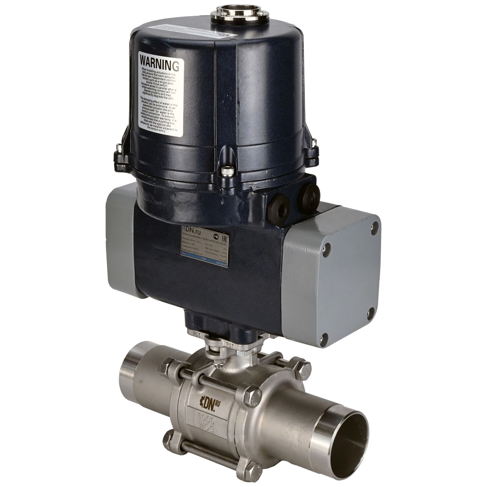 Изображение товара Кран шаровой DN80 PN25 с электроприводом, нержавеющая сталь