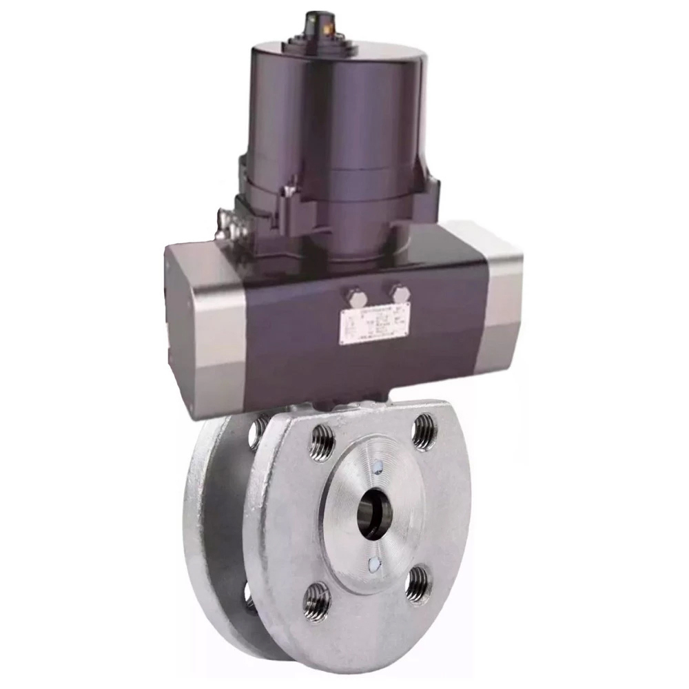 Изображение товара Кран шаровой прямой DN.ru D160-63067 DN20 PN16 с электроприводом нержавеющая сталь