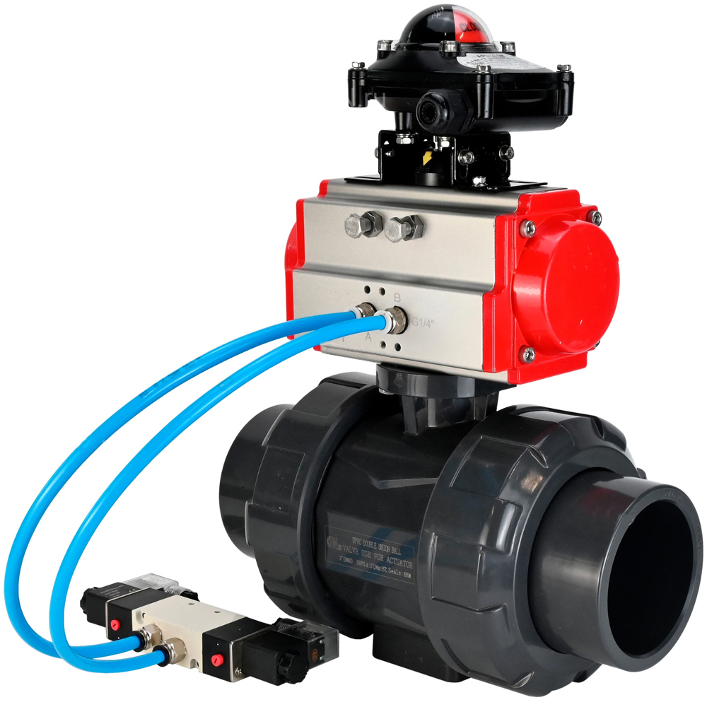 Изображение товара Кран шаровой DN.RU D160-66854 DN65 PN10 с пневмоприводом