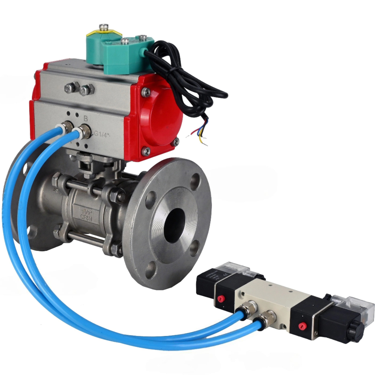 Изображение товара Кран шаровой DN25 с пневмоприводом DN.RU D160-68865