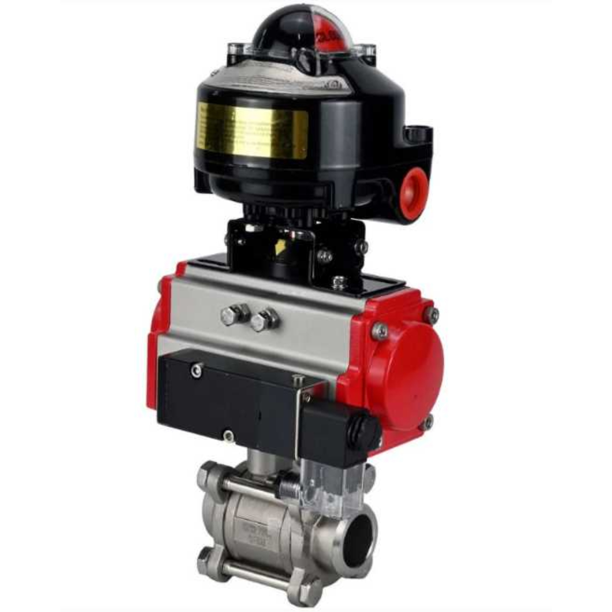 Изображение товара Кран шаровой DN20 с пневмоприводом из нержавейки DN.RU