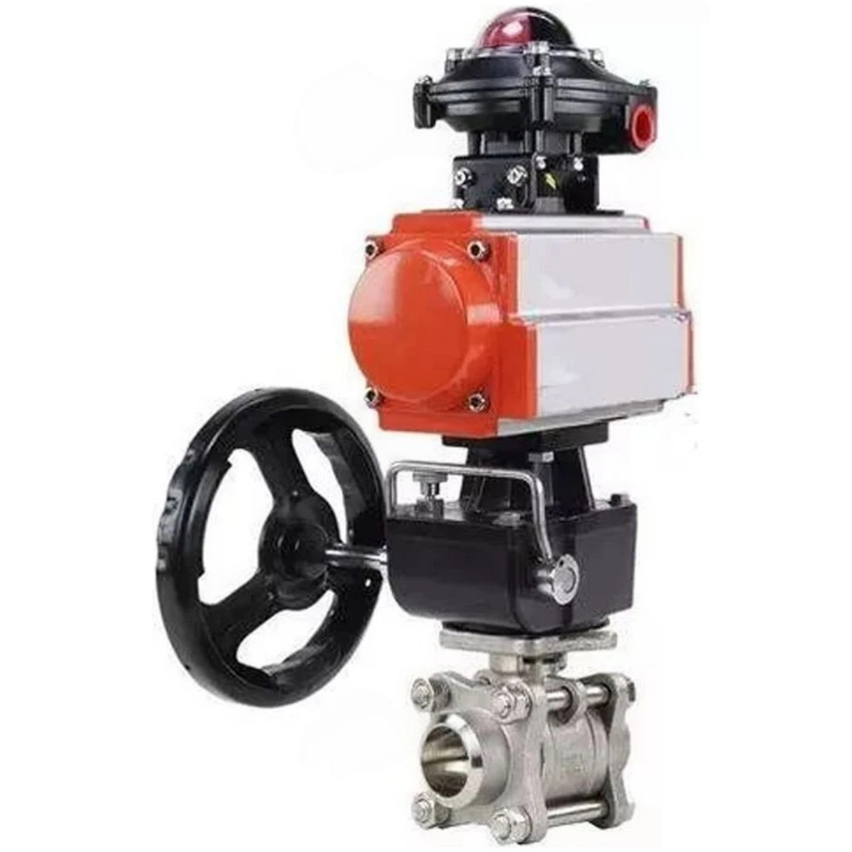 Изображение товара Кран шаровой DN25 PN63 с пневмоприводом из нержавеющей сталі