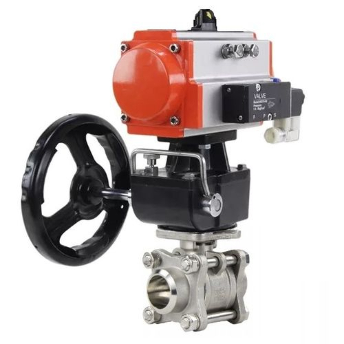 Изображение товара Кран шаровой DN65 PN25 с пневмоприводом DN.RU
