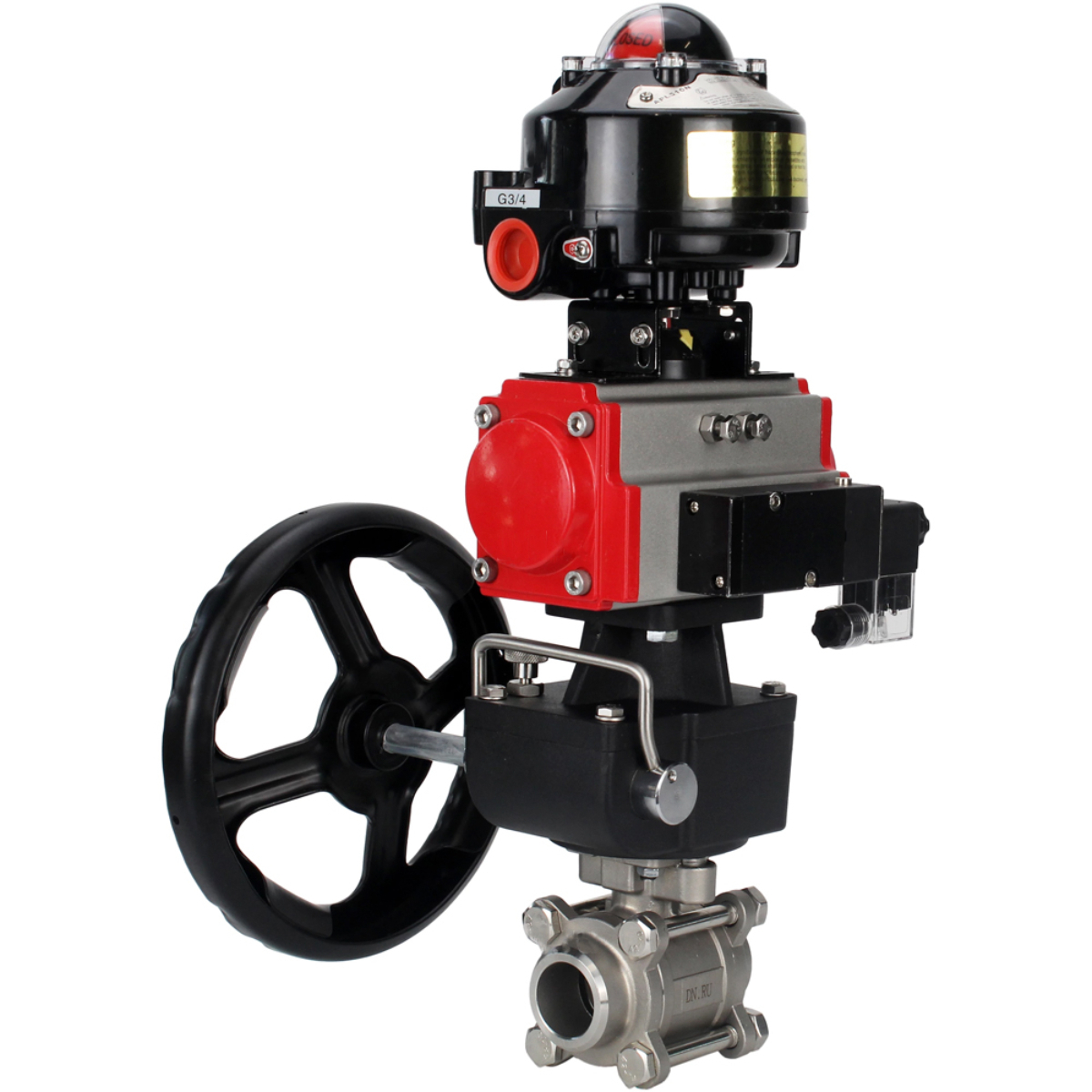 Изображение товара Кран шаровой DN50 с пневмоприводом DN.RU