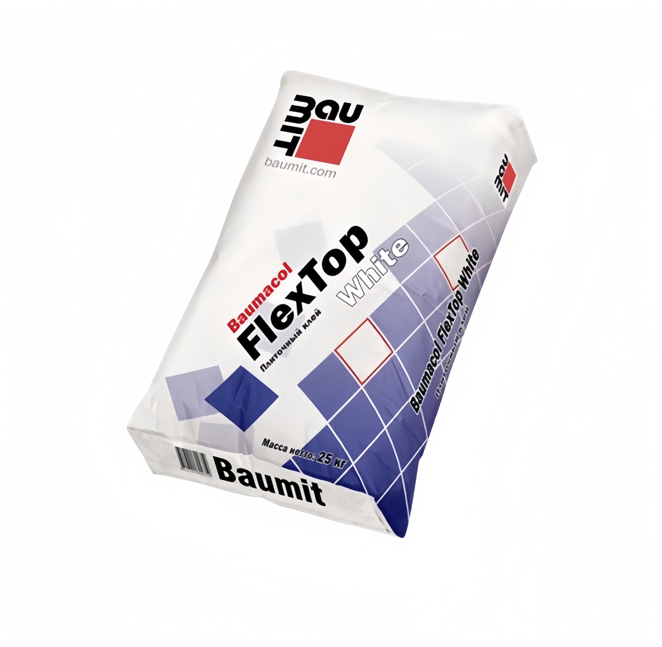 Изображение товара Клей плиточный Baumit Baumacol FlexTop White на основе цементного вяжущего 25кг