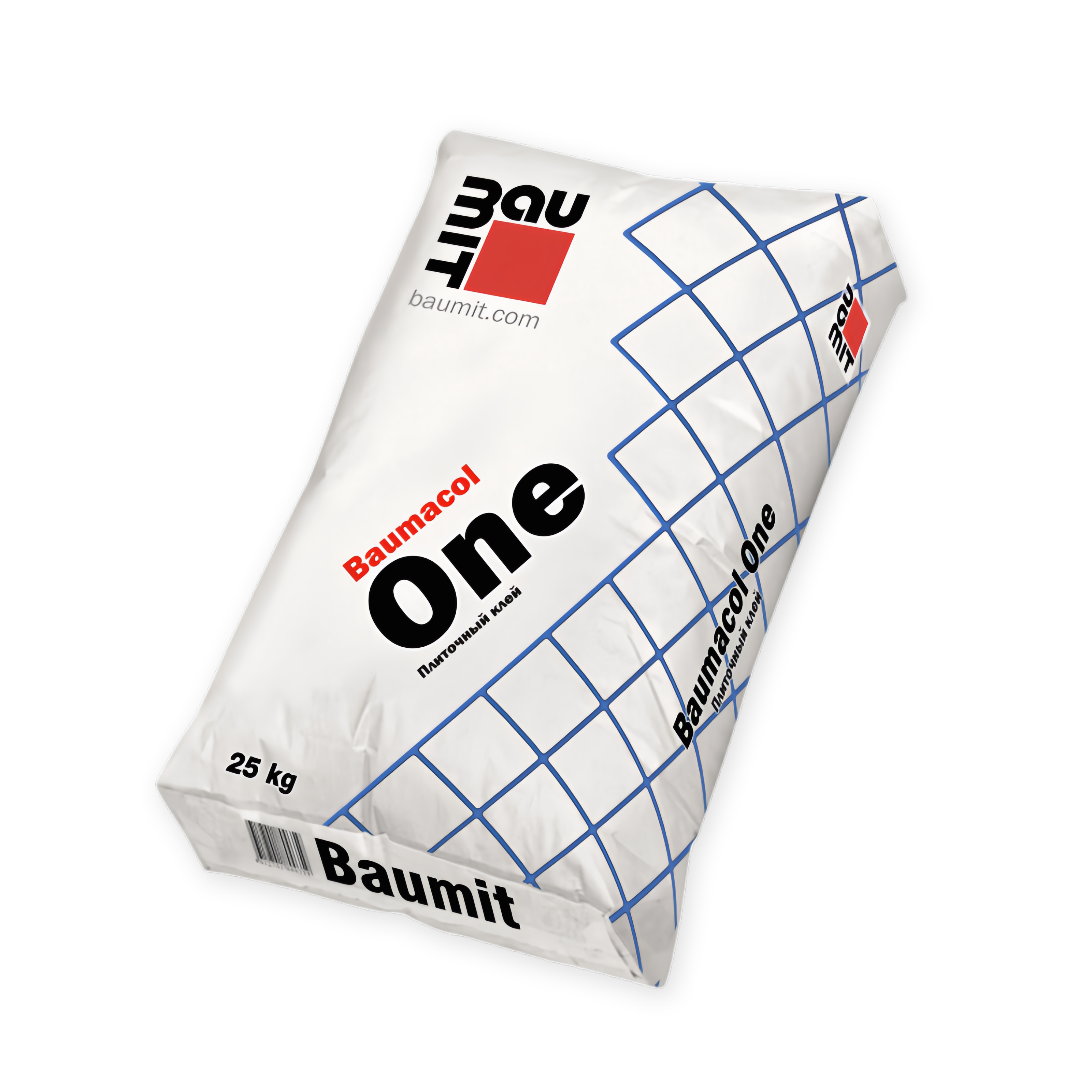 Изображение товара Плиточный клей Baumit Baumacol One 25 кг - влагостойкий для внутренней и внешней отделки