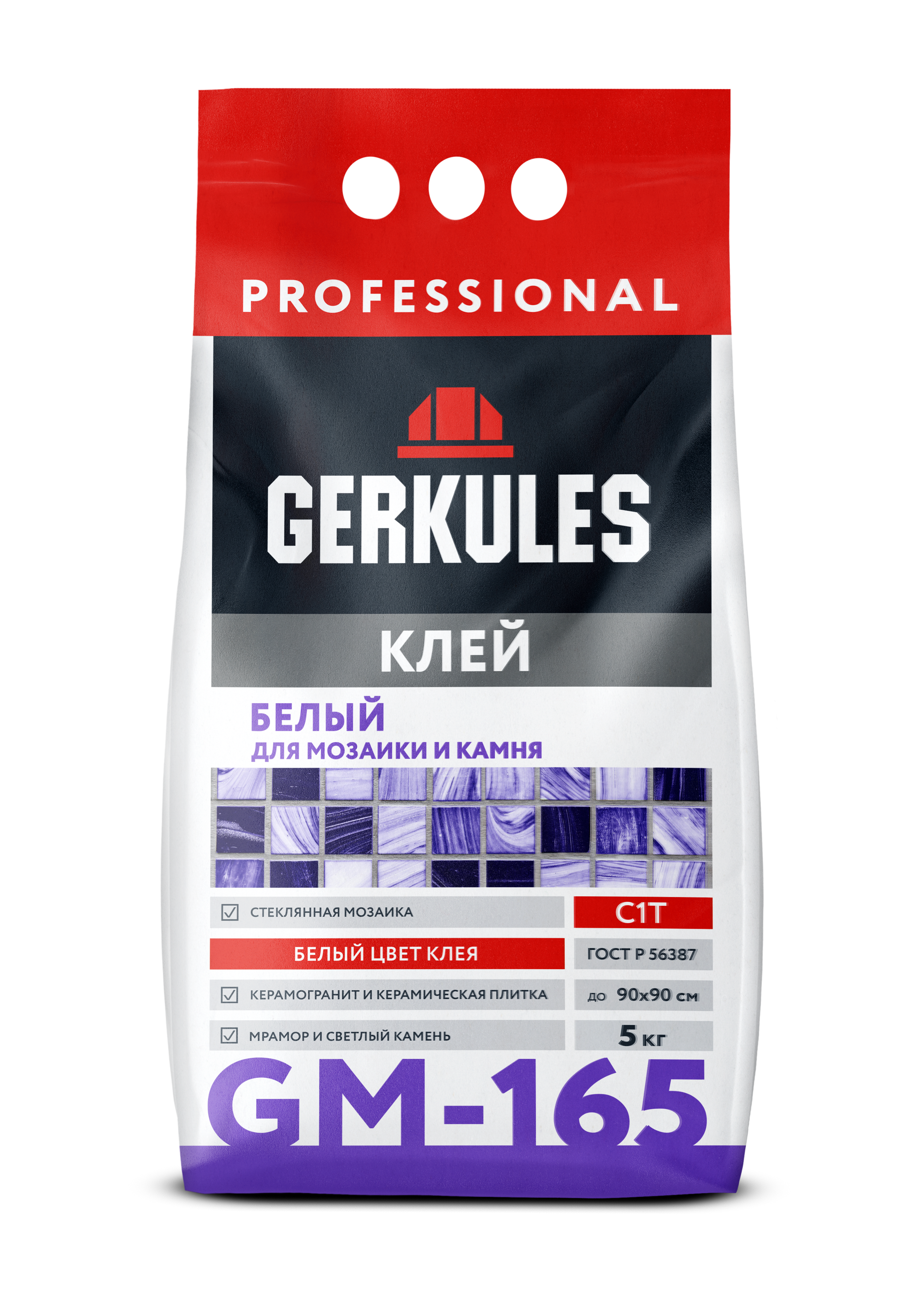 Изображение товара Клей для плитки Геркулес C1T GM-165 5кг