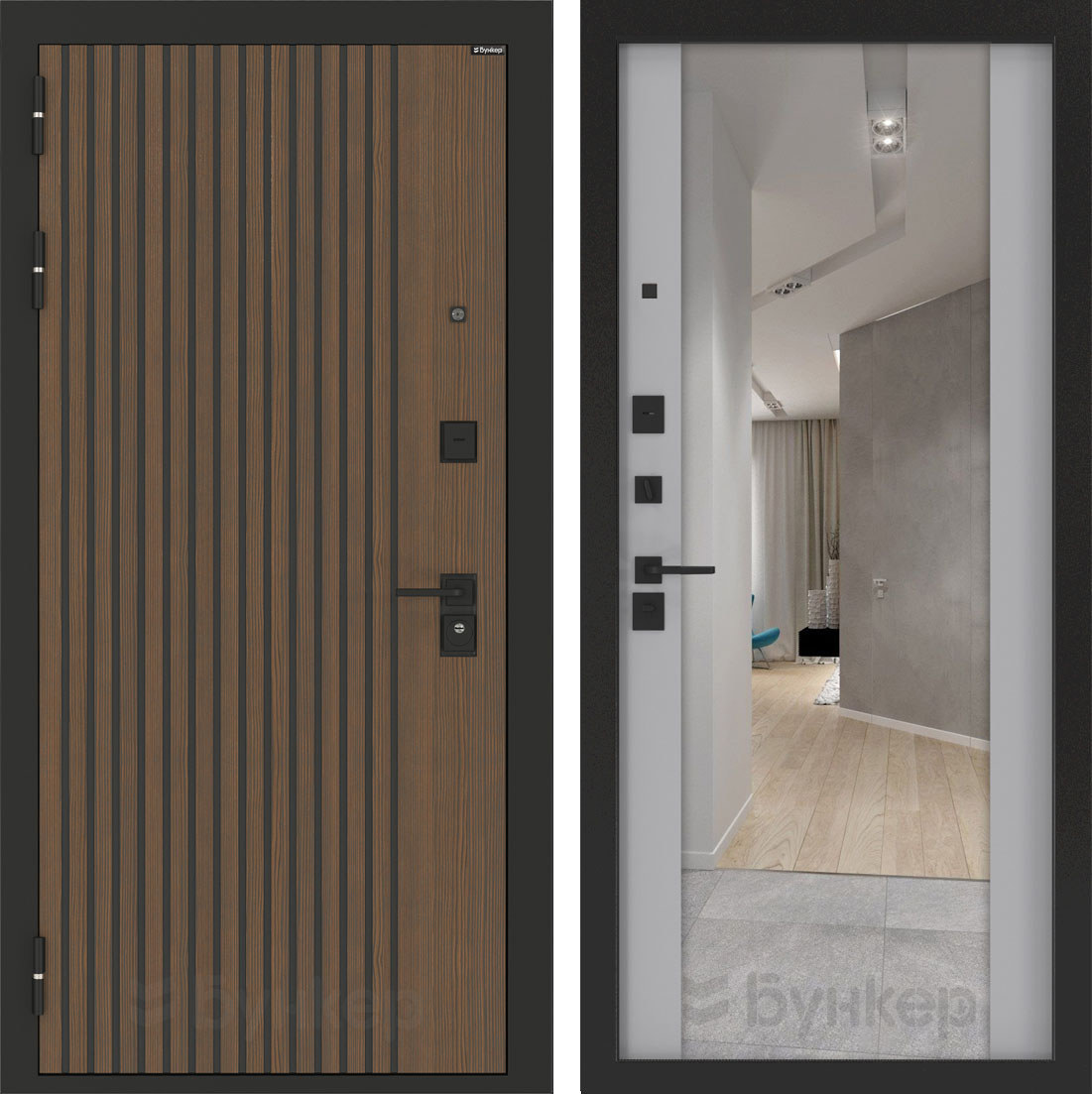 Изображение товара Входная дверь БУНКЕР BN-02 с панелью ФЛЗ-1, левый ответственный замок KALE 442