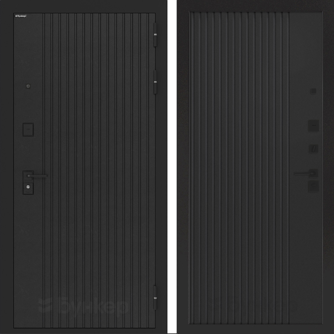 Изображение товара Бункер BN-06 с панелью Хомс - черный кварц, 205x88 см, правый