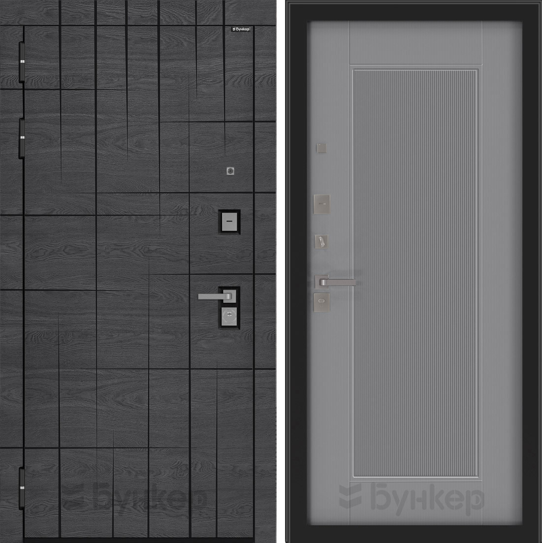 Изображение товара Бункер BN-09 с панелью Амстрод — прочная входная дверь 205x88, дуб мадейра