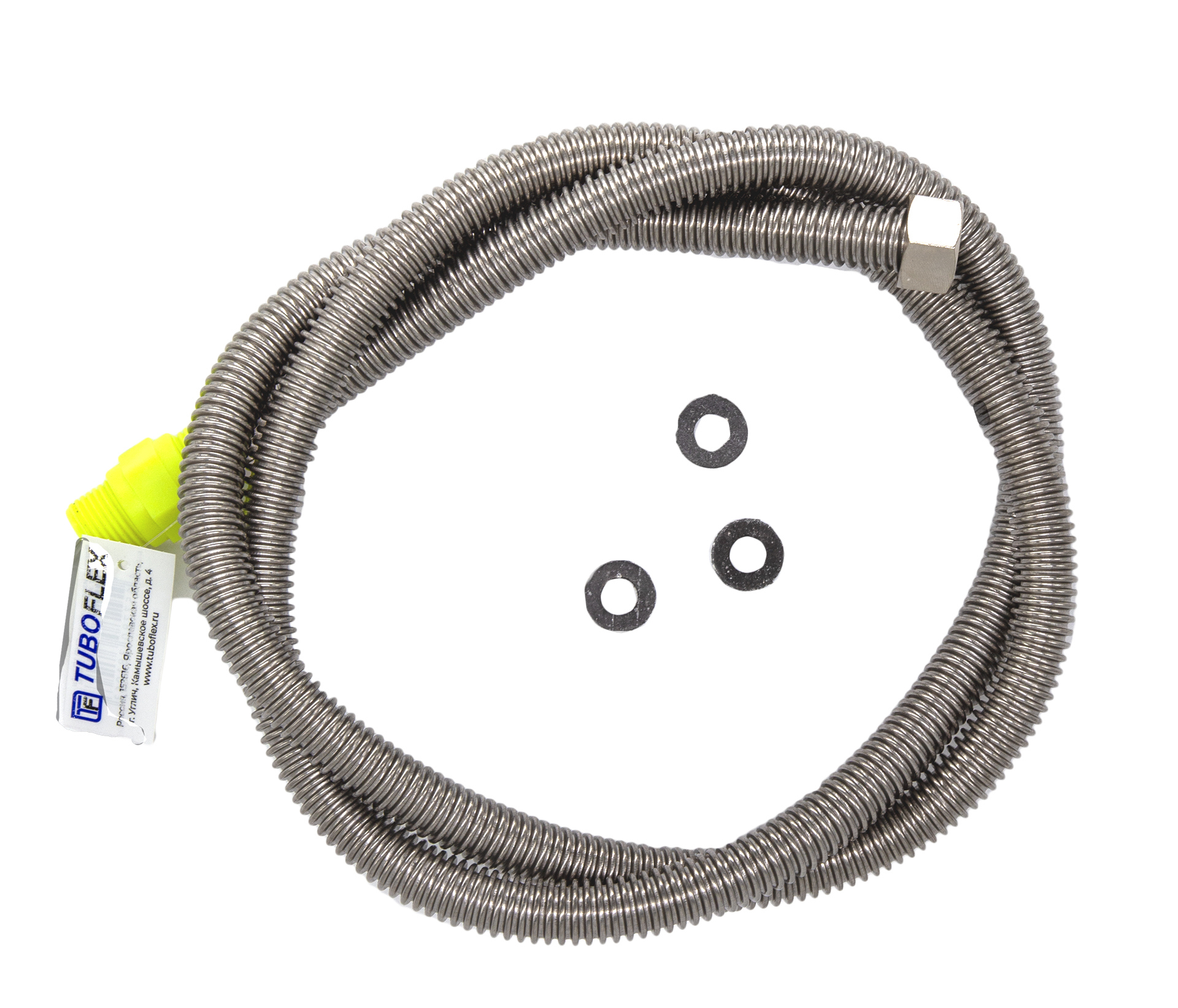 Изображение товара Подводка газовая сильфонная диэлектрическая Tuboflex 1/2" ВР 200 см нержавеющая сталь