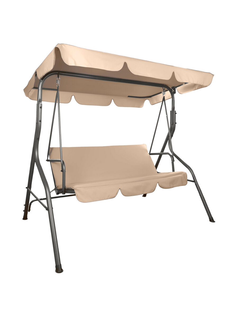 Изображение товара Качели садовые Daswerk Comfort SC-003 680052 3-х местные до 250 кг бежевый
