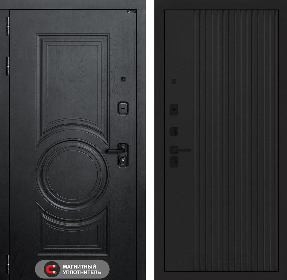 Изображение товара Входная дверь Двери Лабиринт Гранд с панелью П29 левый 205x96см цвет альберо блэк/черный кварц