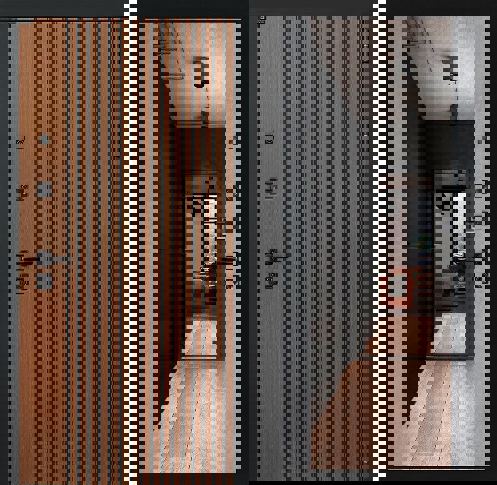 Изображение товара Шторм с панелью Максимум — входная дверь ДВЕРИ ЛАБИРИНТ, 205x88 см, дуб кантри темный