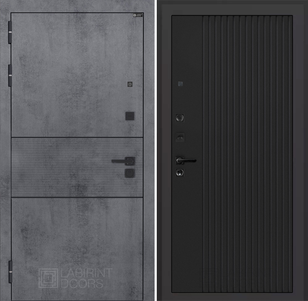 Изображение товара Входная дверь Инфинити с панелью П29, левый, 205x96 см, бетон темный