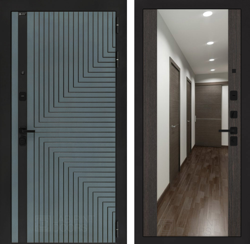 Изображение товара Дверь входная ДВЕРИ ЛАБИРИНТ Кредор с панелью Максимум, правый, 205x88 см, Velutto Verde