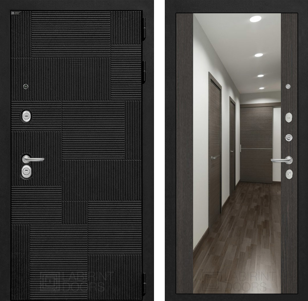 Изображение товара Дверь ДВЕРИ ЛАБИРИНТ Пазл с панелью Максимум, 205x96, Лофт черный