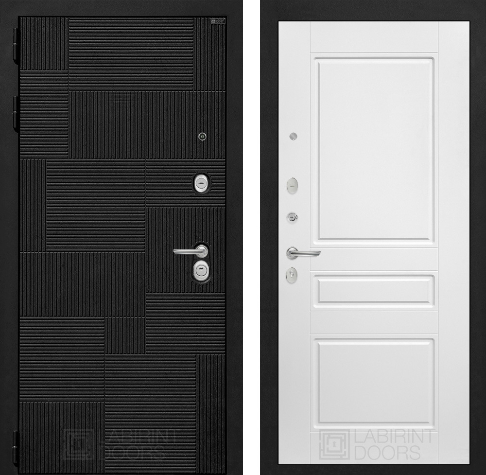 Изображение товара Входная дверь ДВЕРИ ЛАБИРИНТ Пазл П03, Лофт черный, 92x199 см