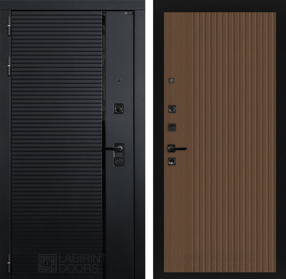 Изображение товара Входная дверь ДВЕРИ ЛАБИРИНТ Пиано П29, черный кварц, 105 мм, 92x199 см