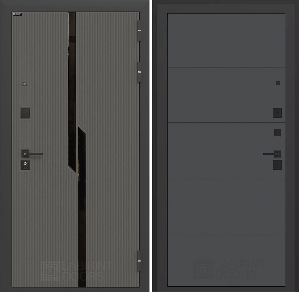 Изображение товара Входная дверь ДВЕРИ ЛАБИРИНТ Карбон с панелью П13 - Лофт графит, 205x88 см Изображение товара Входная дверь ДВЕРИ ЛАБИРИНТ Карбон с панелью П13 - Лофт графит, 205x88 см