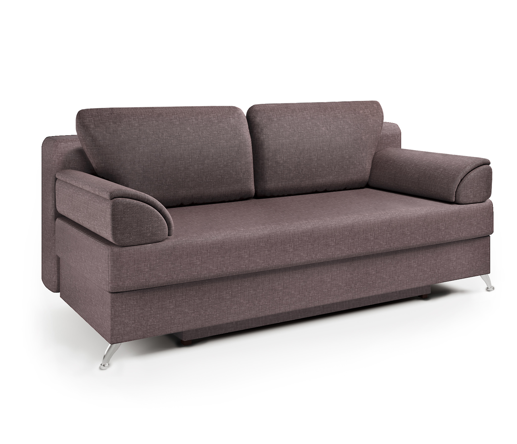 Изображение товара Диван раскладной Гамма ЕвроШарм 198x78x81 см с ящиком и механизмом Еврокнижка через рогожку латте