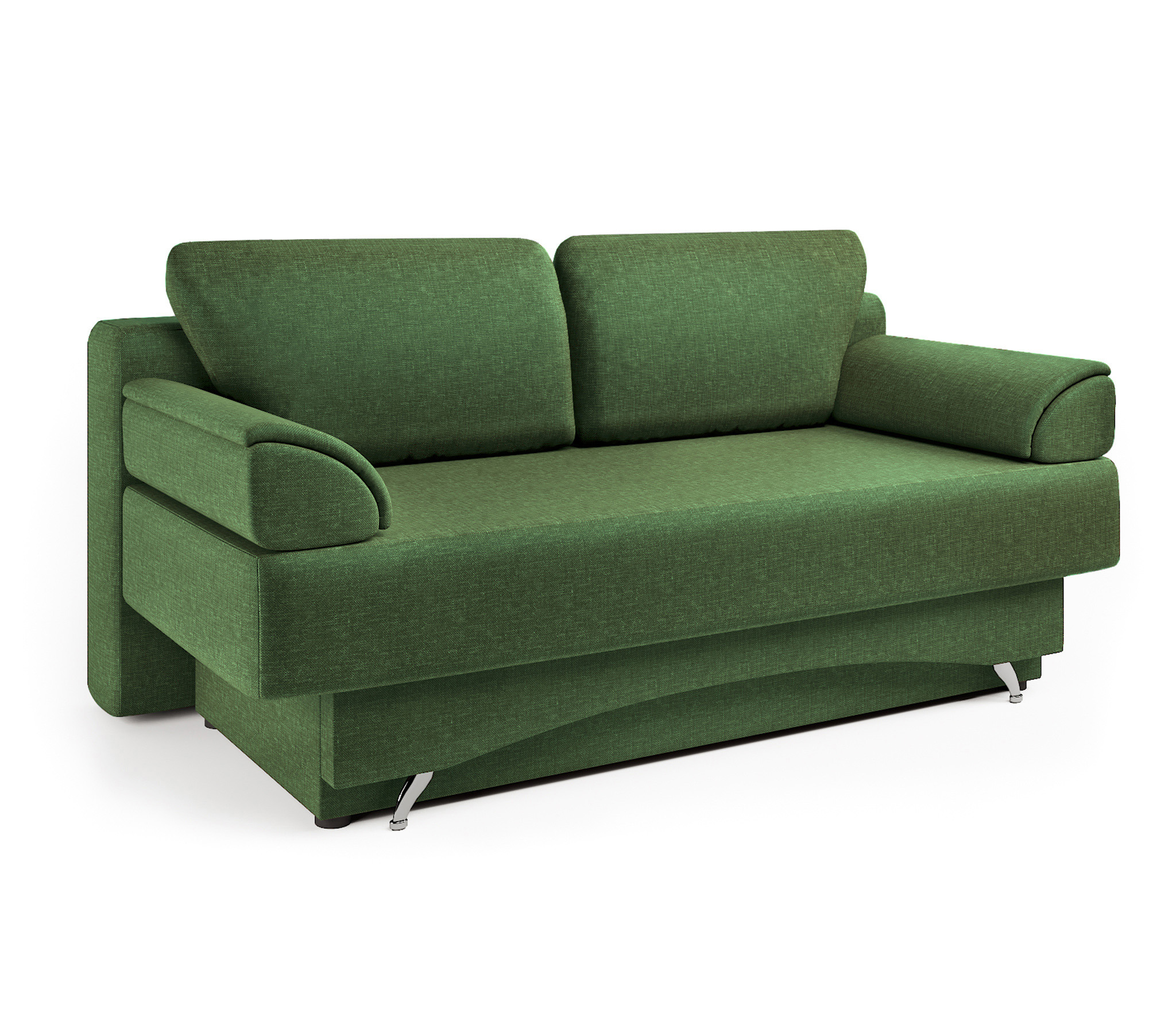 Изображение товара Диван раскладной Гамма Евро зеленый с ящиком и механизмом Еврокнижка