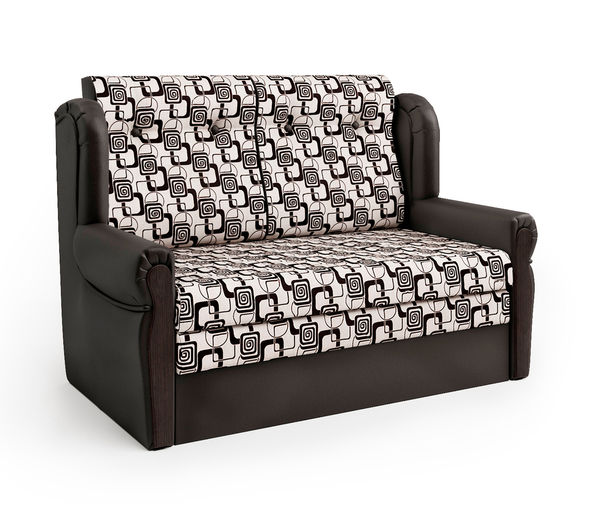 Изображение товара Диван раскладной Гамма Классика 2М искусственная кожа коричневый бежевый