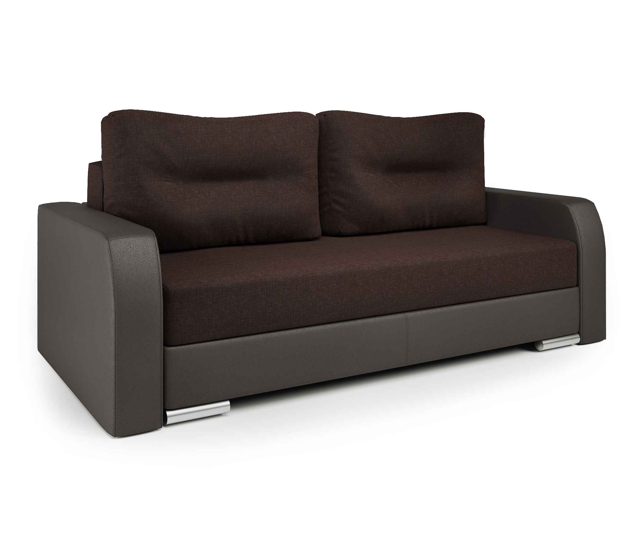 Изображение товара Диван раскладной Гамма Симфония 225x80x110 см рогожка цвет коричневый