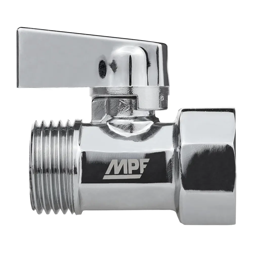 Кран шаровой прямой MPF DN15 PN24 1/2" НР/ВР латунь ручка флажок